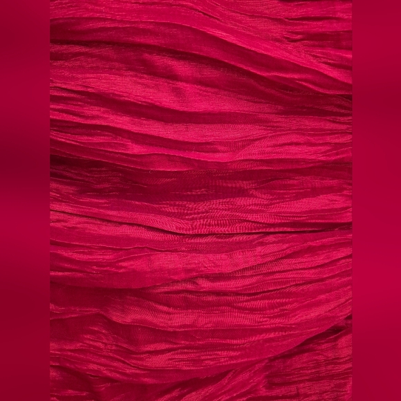 Red Ruched Cocktail Dress - Picture 3 of 12